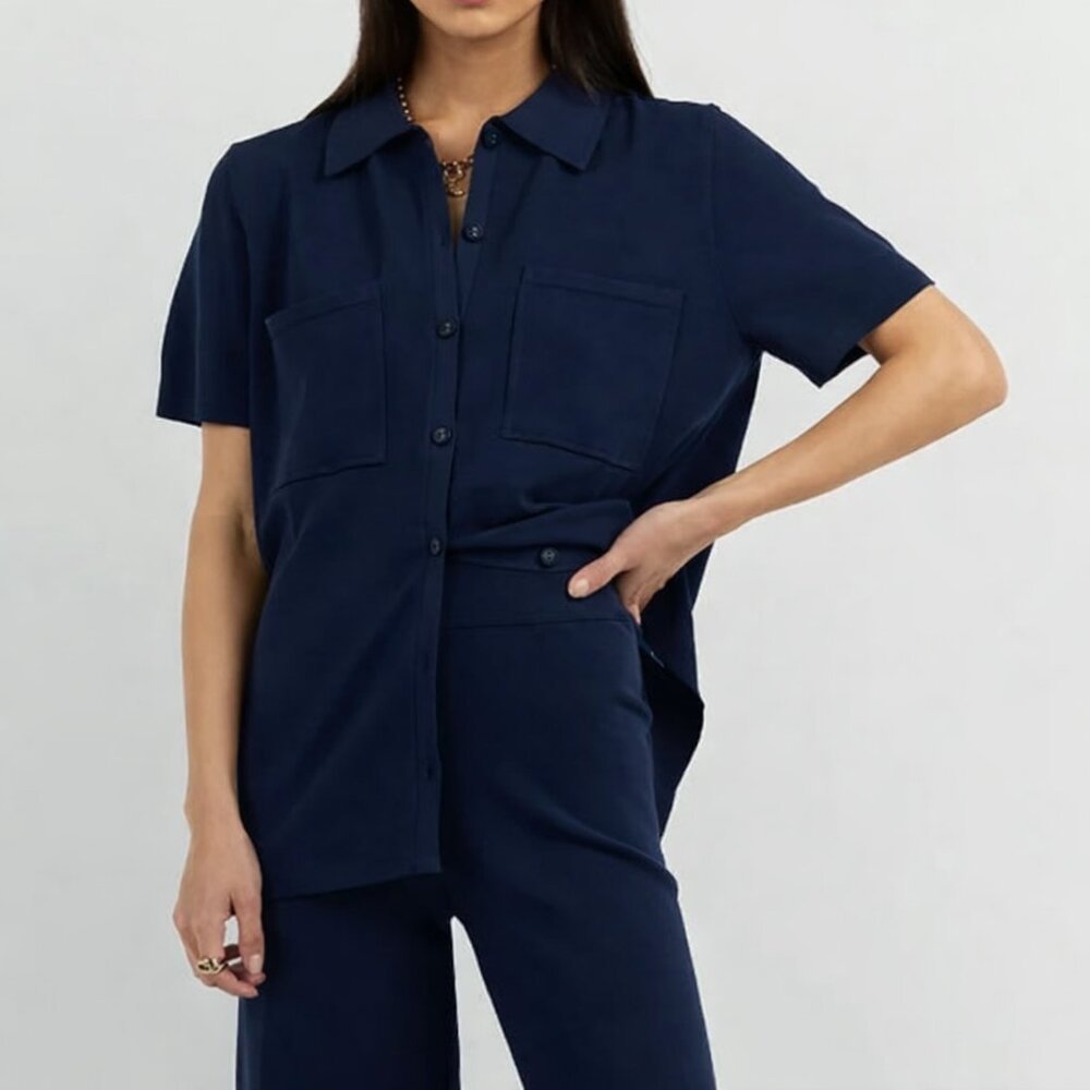 Dissh Button Up Knit Shirt
